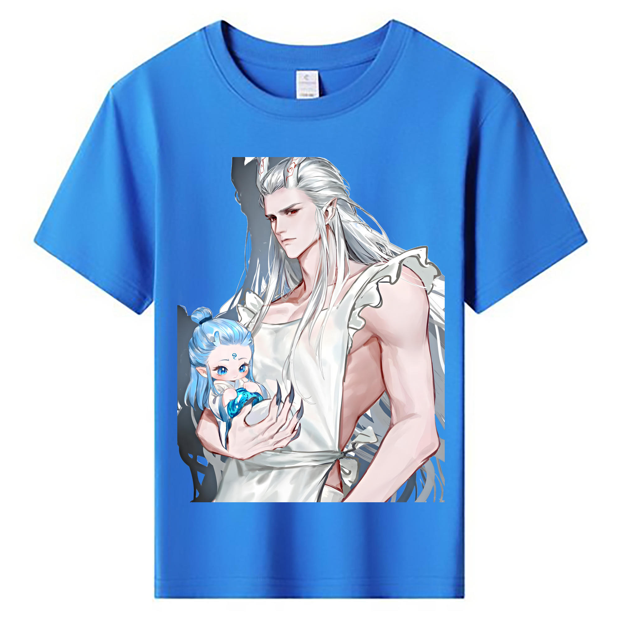 （画像用） Ne Zha 2 ナタ 魔童の大暴れ 綿100％キッズTシャツ（フロントプリント）